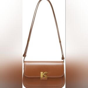 Brown Leather Crossbody Bag - Classic Saddle Style